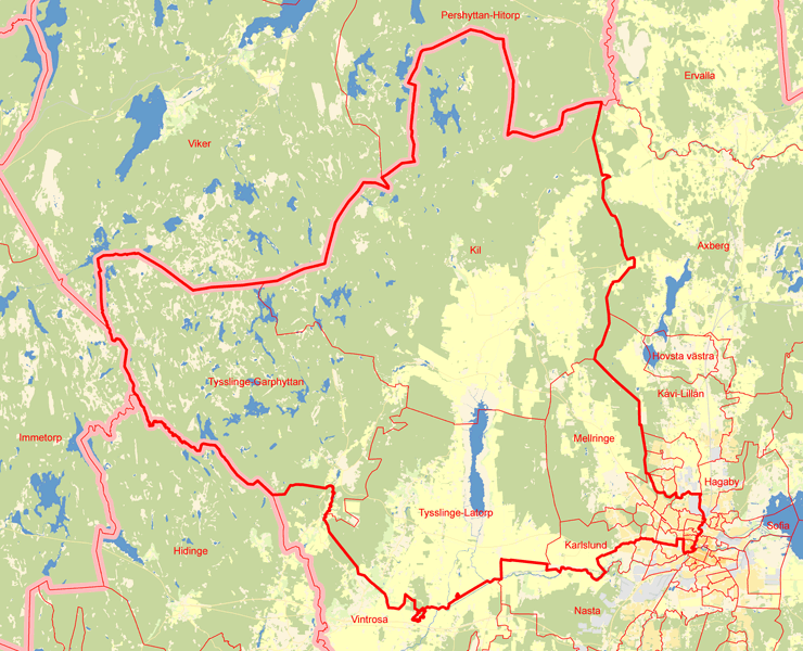 Karta över Örebro Nordvästra
