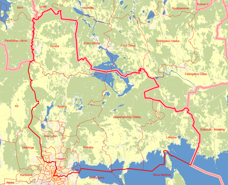 Karta över Örebro Nordöstra