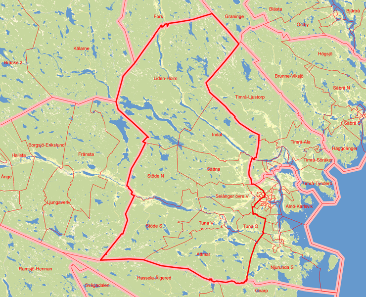 Karta över Sundsvalls Fjärde