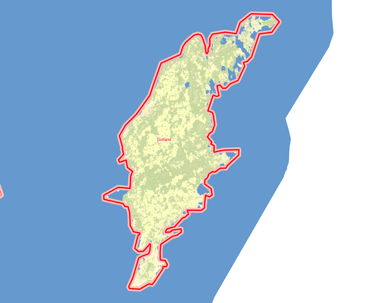 Karta över Gotlands län