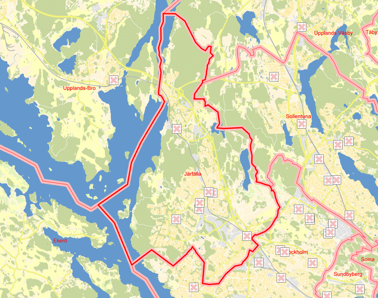 Karta över Järfälla