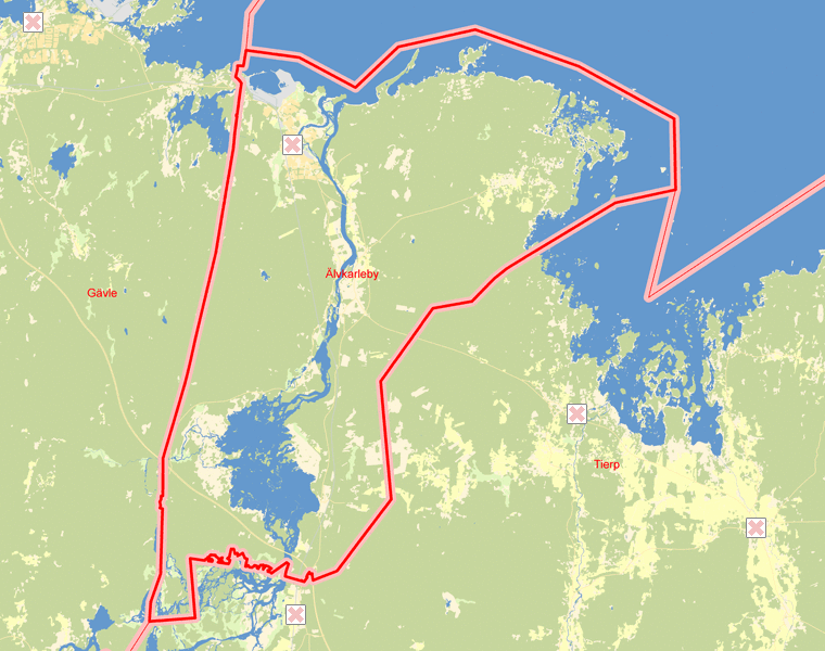 Karta över Älvkarleby