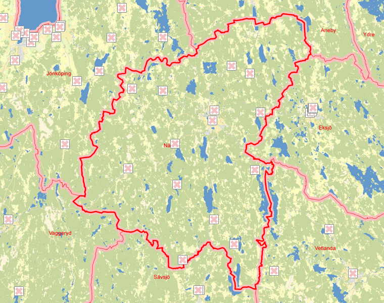 Karta över Nässjö