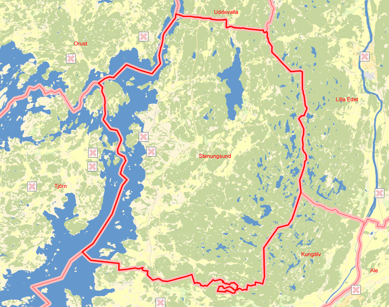 Karta över Stenungsund