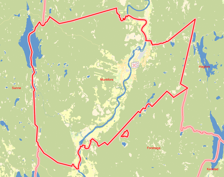 Karta över Munkfors