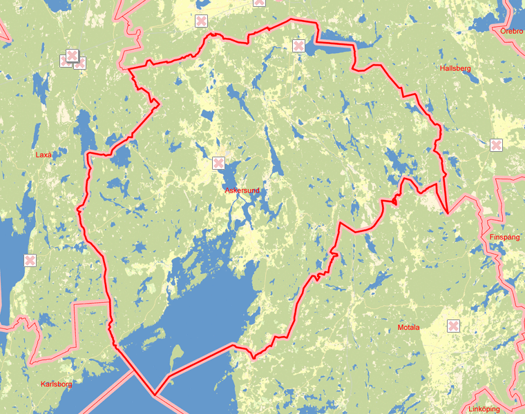 Karta över Askersund