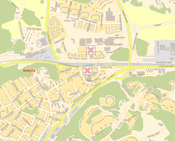 Karta över Botkyrka
