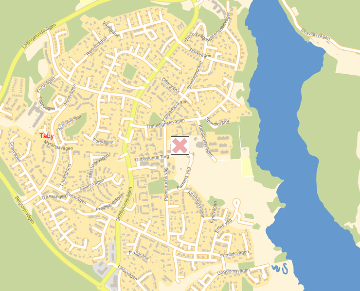 Karta över Täby