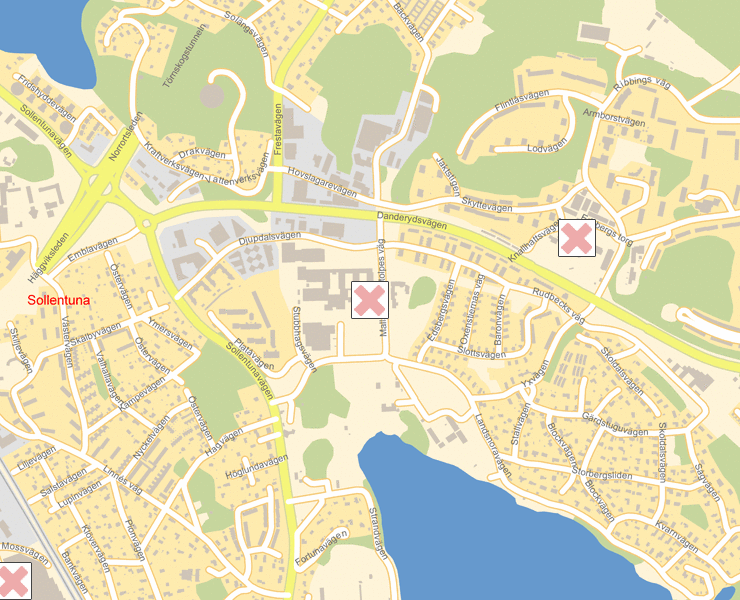 Karta över Sollentuna