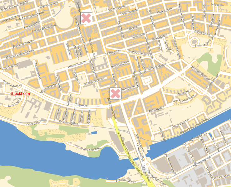 Karta över Stockholm