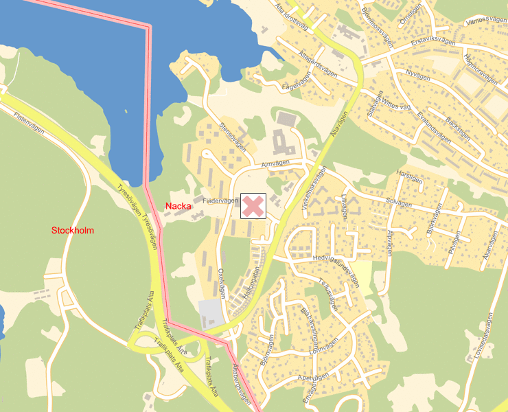 Karta över Nacka