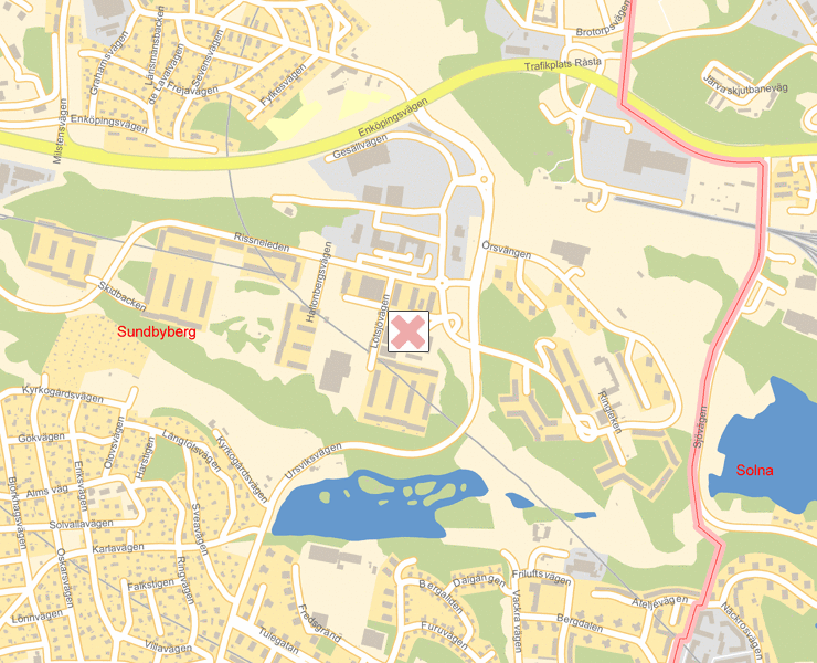 Karta över Sundbyberg