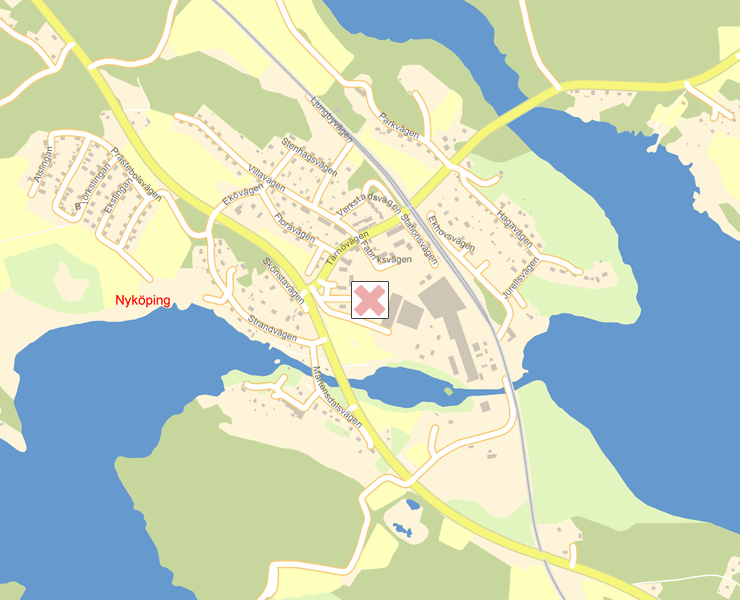 Karta över Nyköping