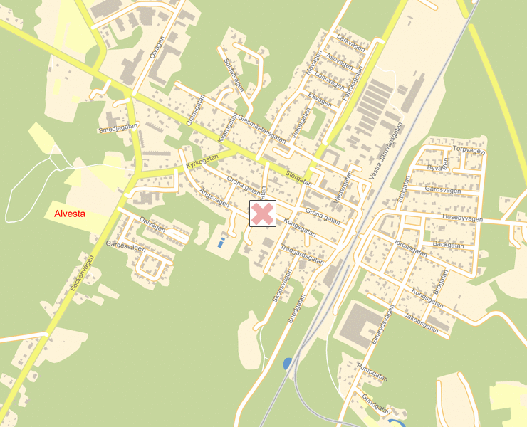 Karta över Alvesta