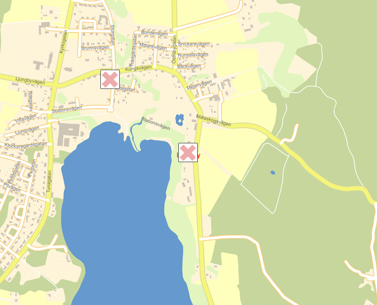 Karta över Ljungby