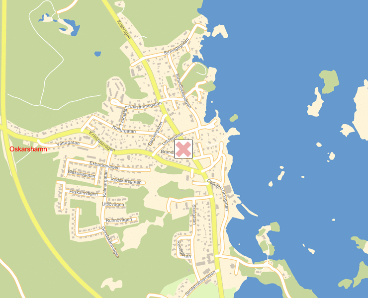 Karta över Oskarshamn