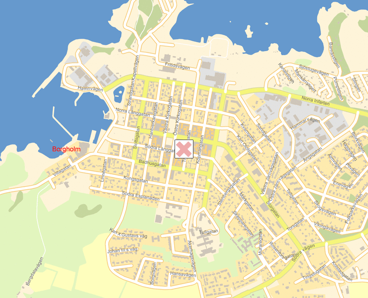 Karta över Borgholm