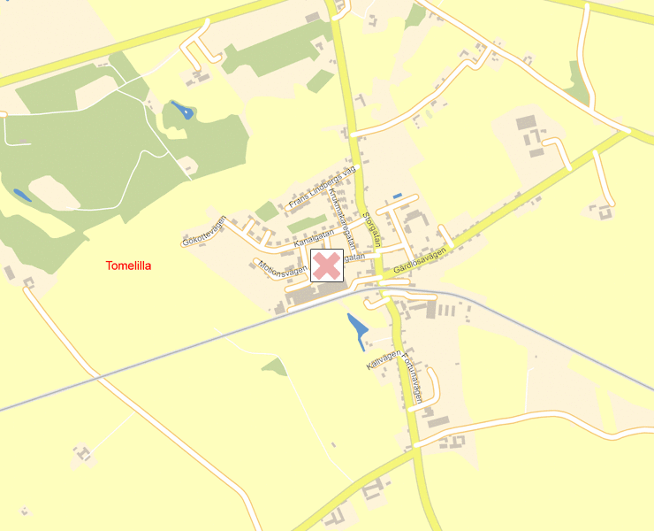 Karta över Tomelilla