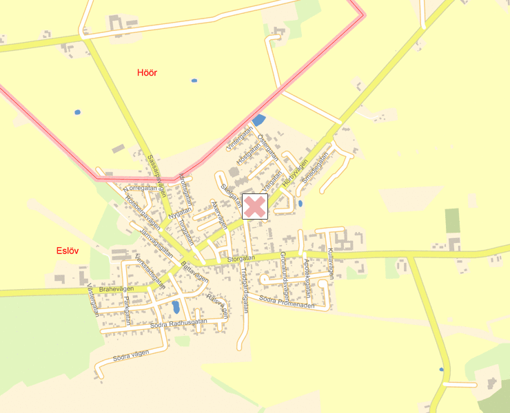 Karta över Eslöv