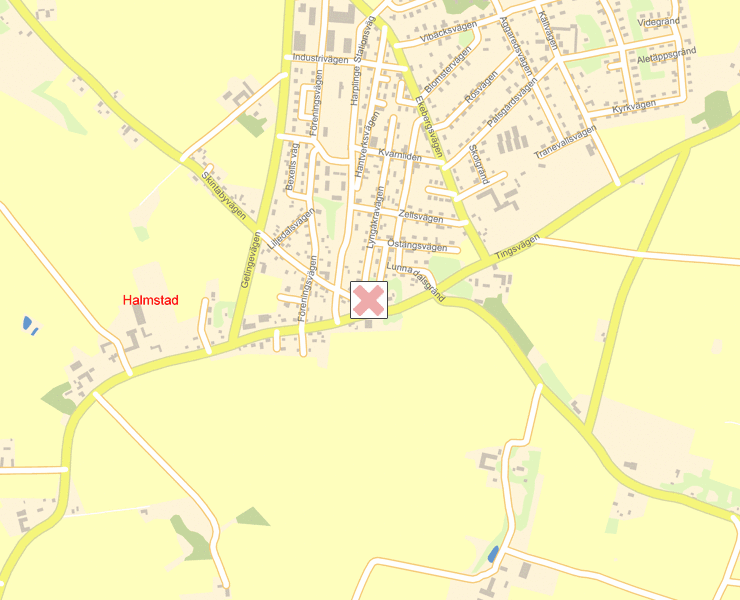 Karta över Halmstad