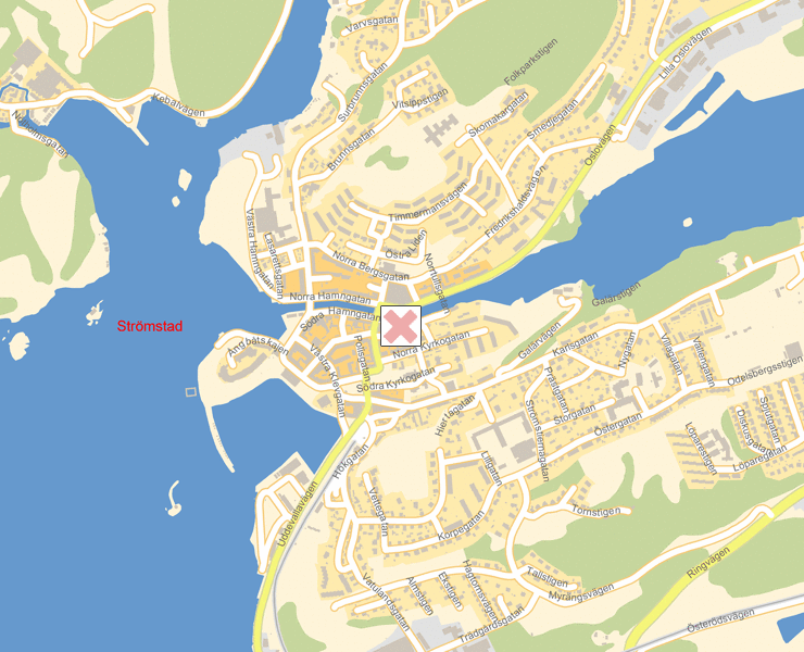 Karta över Strömstad