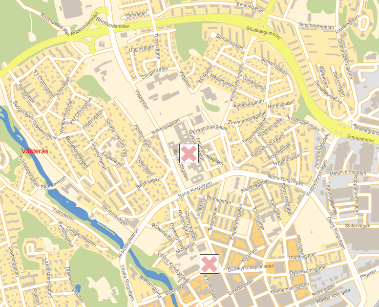 Karta över Västerås
