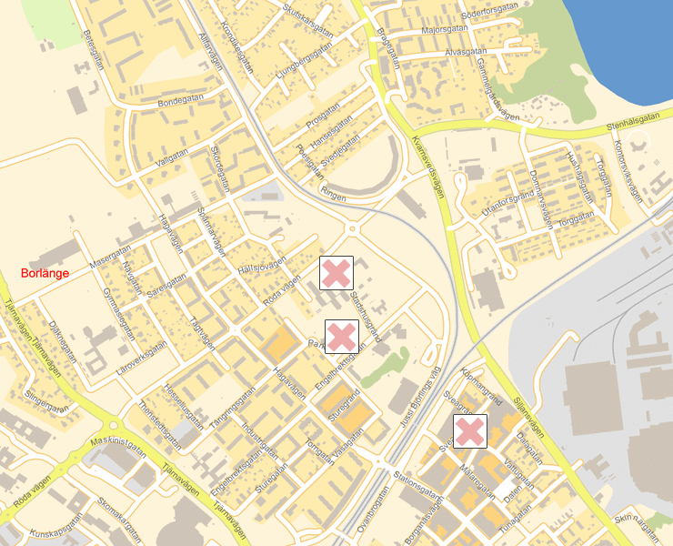 Karta över Borlänge