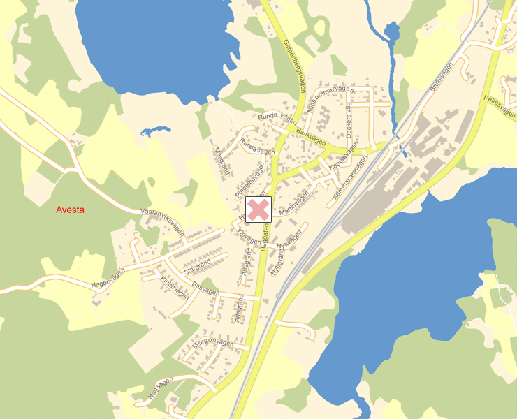 Karta över Avesta