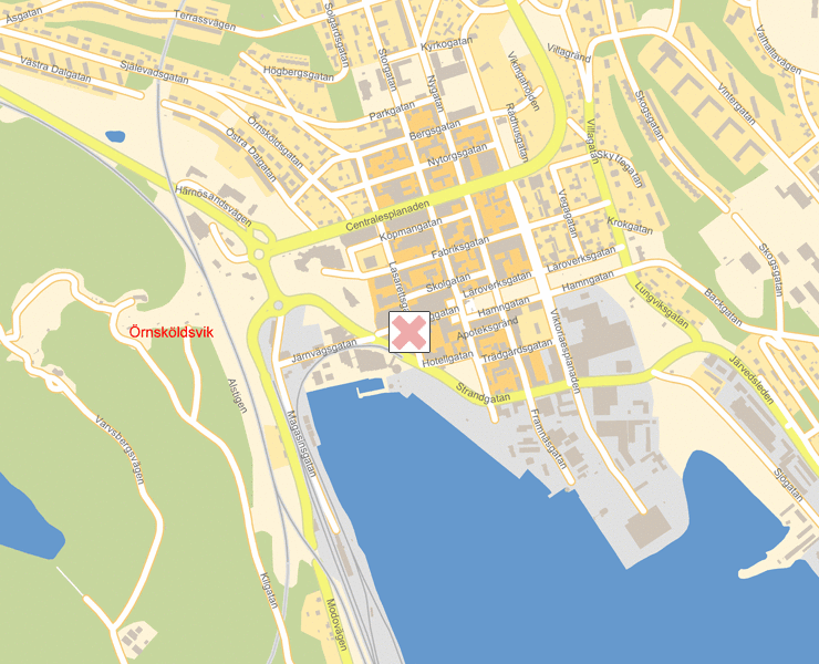 Karta över Örnsköldsvik