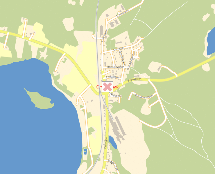 Karta över Örnsköldsvik