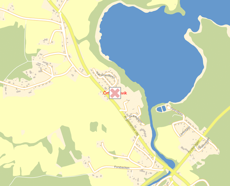 Karta över Örnsköldsvik