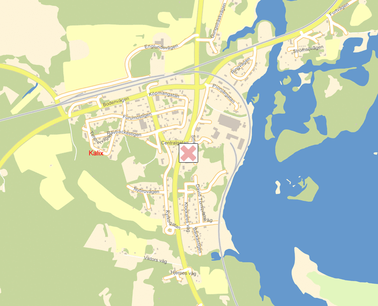 Karta över Kalix