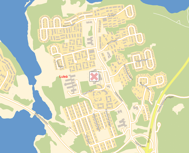 Karta över Luleå