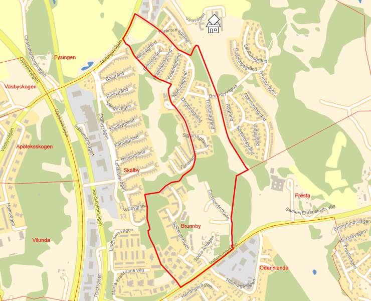 Karta över Brunnby
