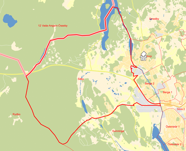 Karta över Säby