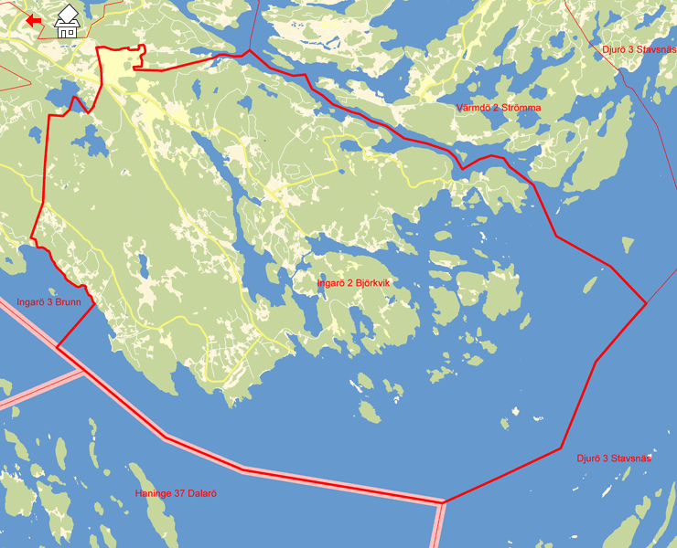 Karta över Ingarö 2 Björkvik