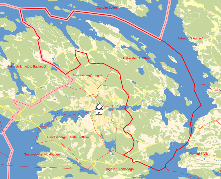 Karta över Gustavsberg6 Yttre
