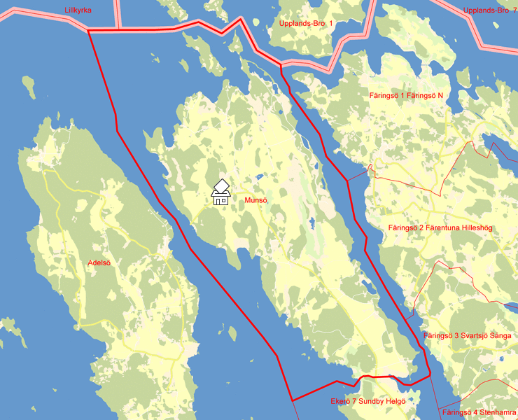 Karta över Munsö