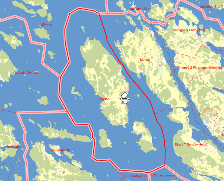 Karta över Adelsö