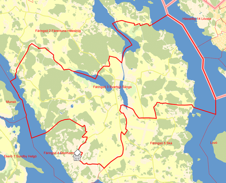 Karta över Färingsö 3 Svartsjö Sånga