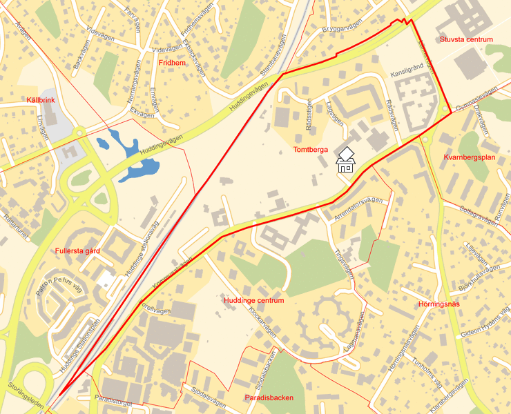 Karta över Tomtberga