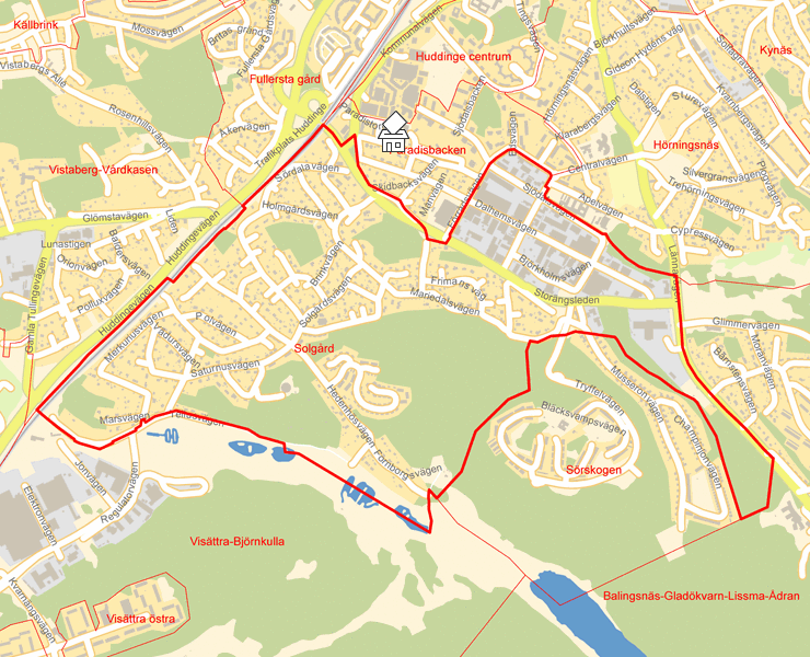 Karta över Solgård
