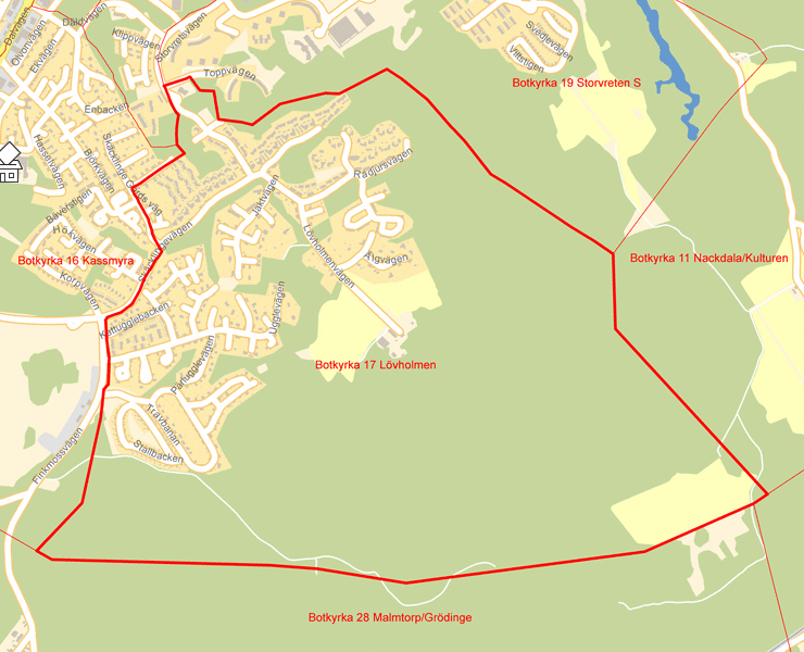 Karta över Botkyrka 17 Lövholmen