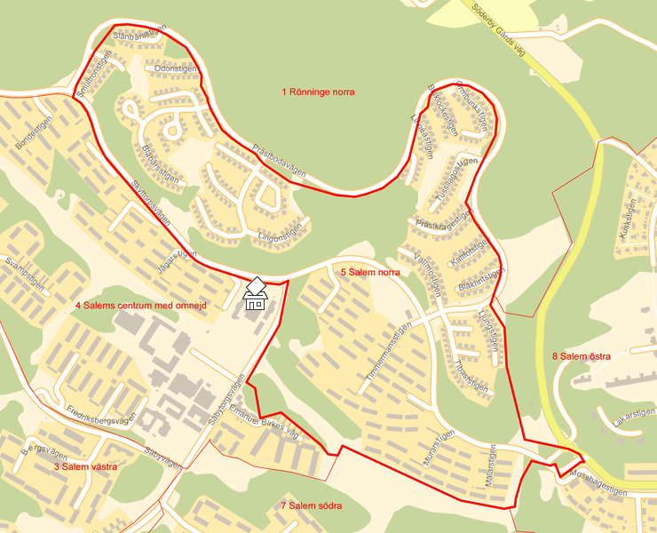 Karta över 5 Salem norra
