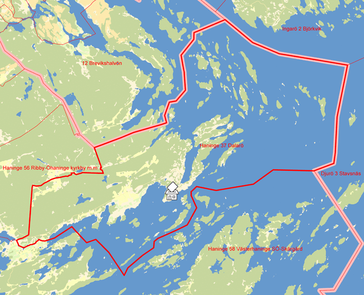 Karta över Haninge 37 Dalarö