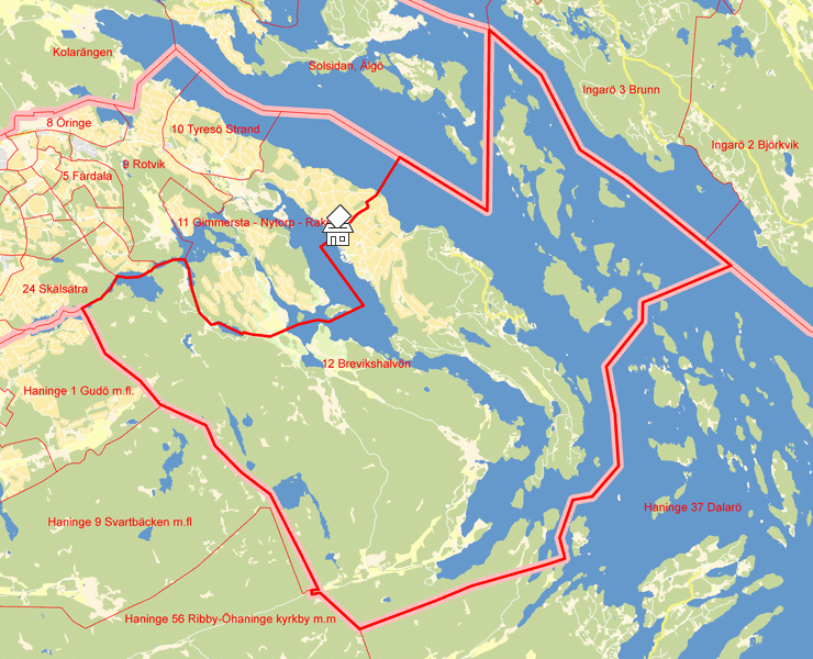Karta över 12 Brevikshalvön