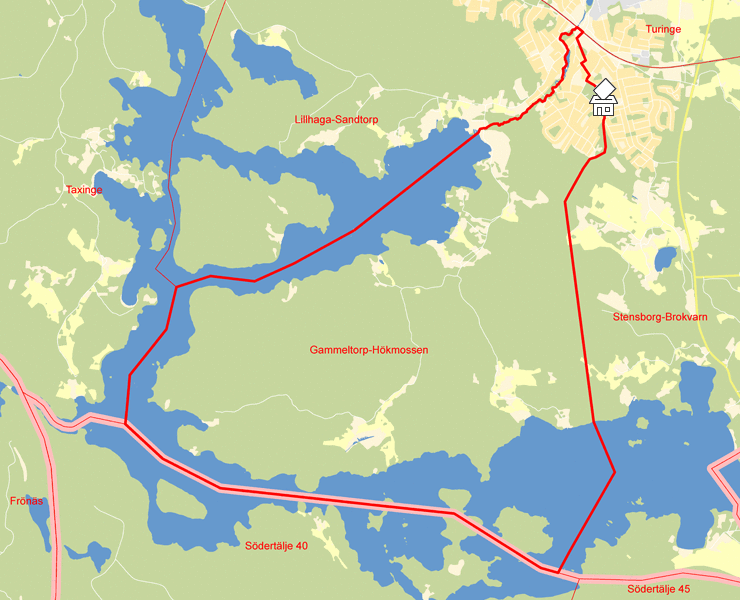 Karta över Gammeltorp-Hökmossen