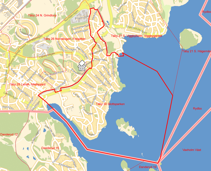 Karta över Täby 30 Slottsparken