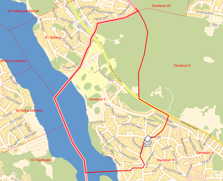 Karta över Danderyd 2