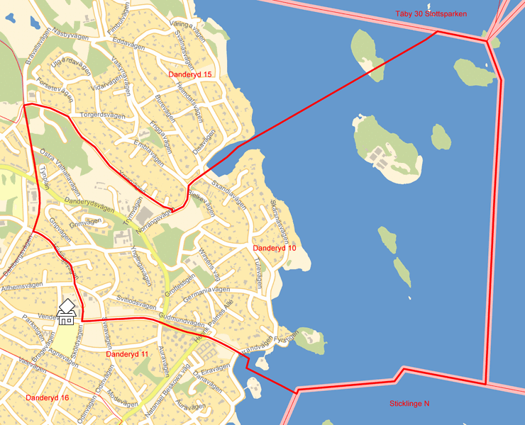 Karta över Danderyd 10